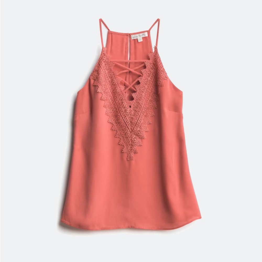 Nine Britton Pink Sleeveless Camisole with Cut-Out Details